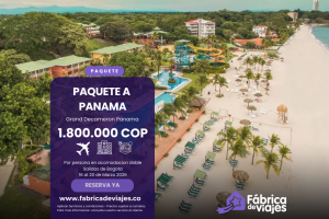 Paquete turístico a Panamá desde Bogotá con vuelo directo, hotel Grand Decameron Panamá todo incluido, 4 días y 3 noches desde $1.800.000 COP por persona.